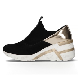 Kožne tenisice Filippo DP3652 / 22 Bk crne crna zlatni 1