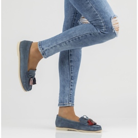 Kožne mokasinke Filippo DP3512 / 22 Nv tamnoplave mornarsko plava 2