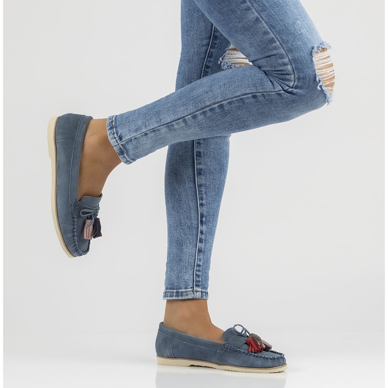 Kožne mokasinke Filippo DP3512 / 22 Nv tamnoplave tamnoplava 2