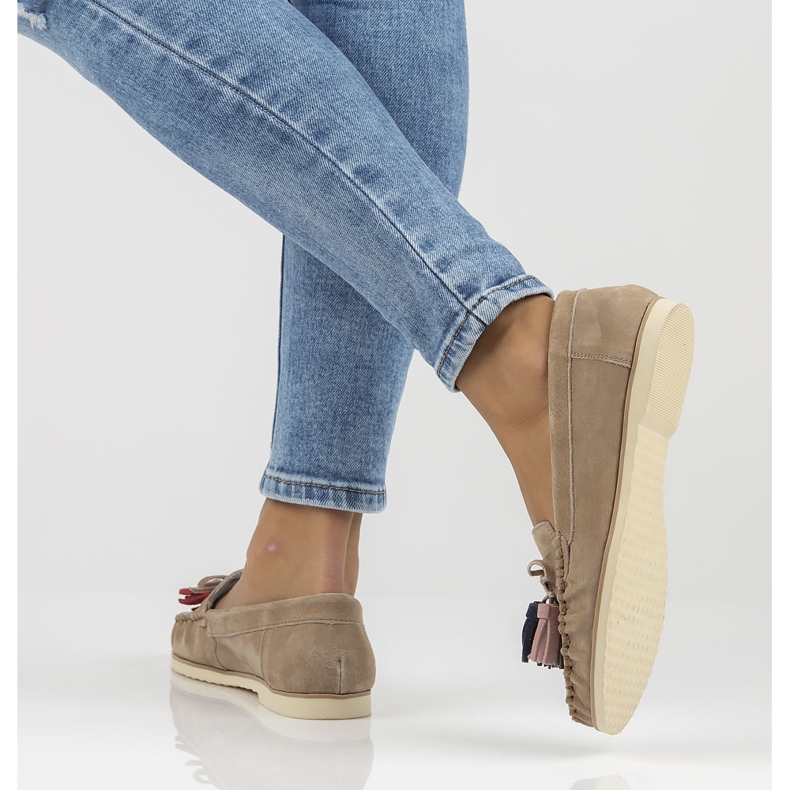 Kožne mokasinke Filippo DP3512 / 22 Bež 1