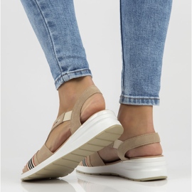 Kožne sandale Filippo DS3500 / 22 Bež 1