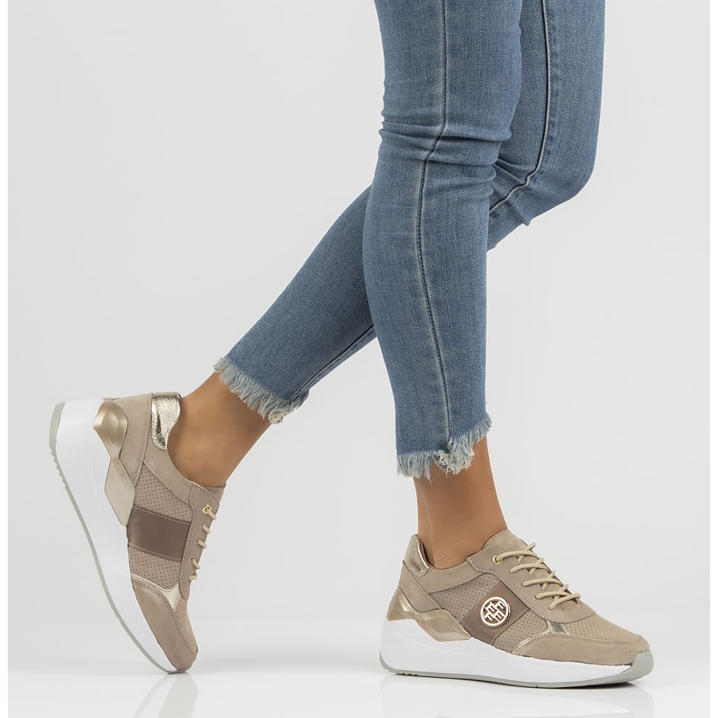 Kožne tenisice Filippo DP3553 / 22 Bež 1