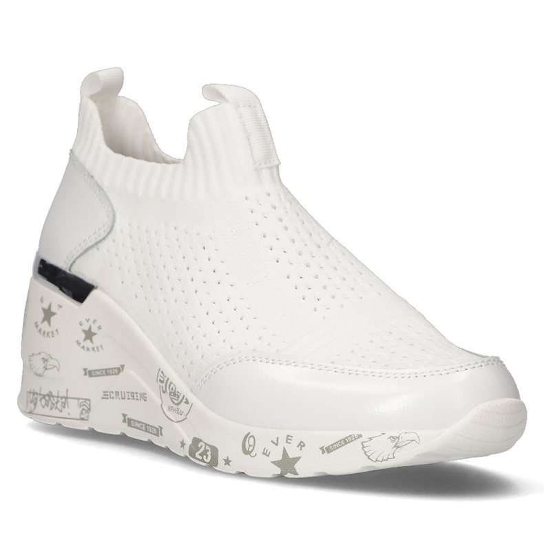 Kožne cipele Filippo DP3551 / 22 Wh bijele bijela 1