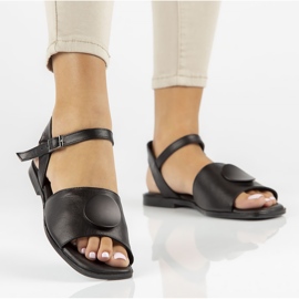 Kožne sandale Filippo DS3900 / 22 Bk crne crno 1