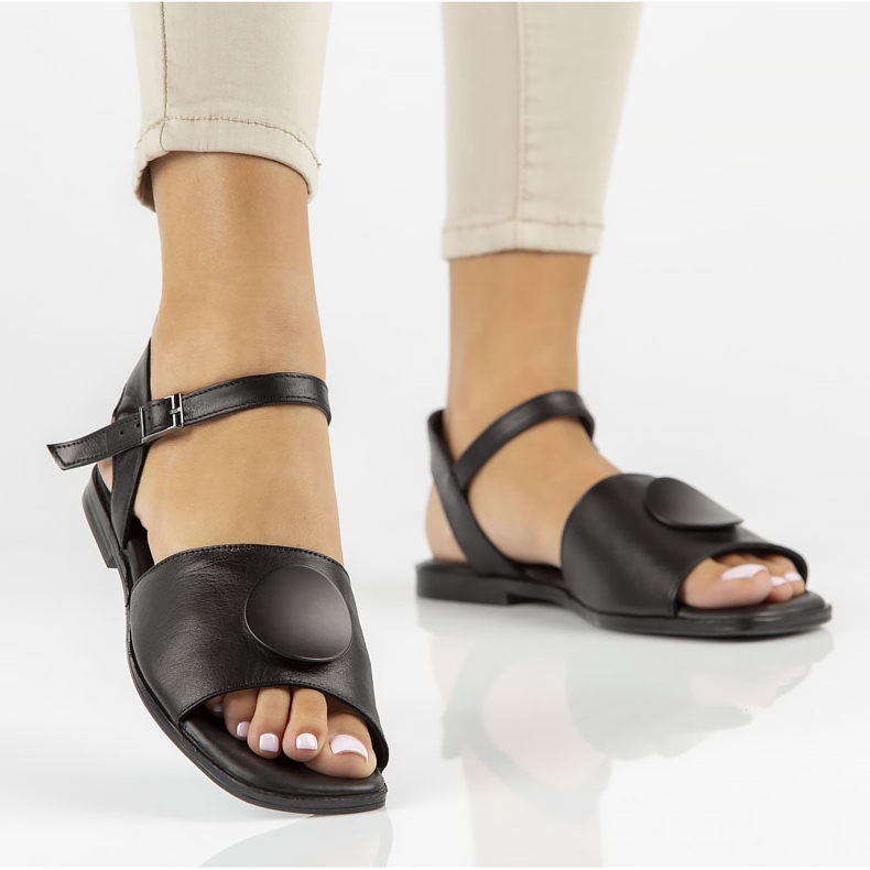 Kožne sandale Filippo DS3900 / 22 Bk crne crna 1