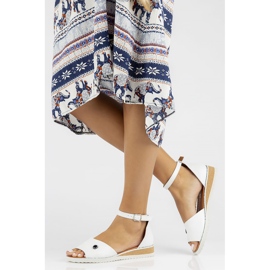 Kožne sandale Filippo DS3900 / 22 Wh bijele bijela 1