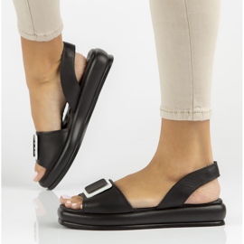 Kožne sandale Filippo DS3902 / 22 Bk crne crno 2