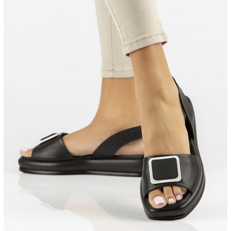 Kožne sandale Filippo DS3902 / 22 Bk crne crno 1