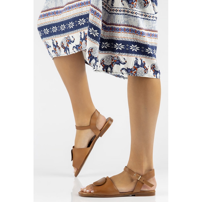 Kožne sandale Filippo DS3900 / 22 Br smeđe smeđa 2