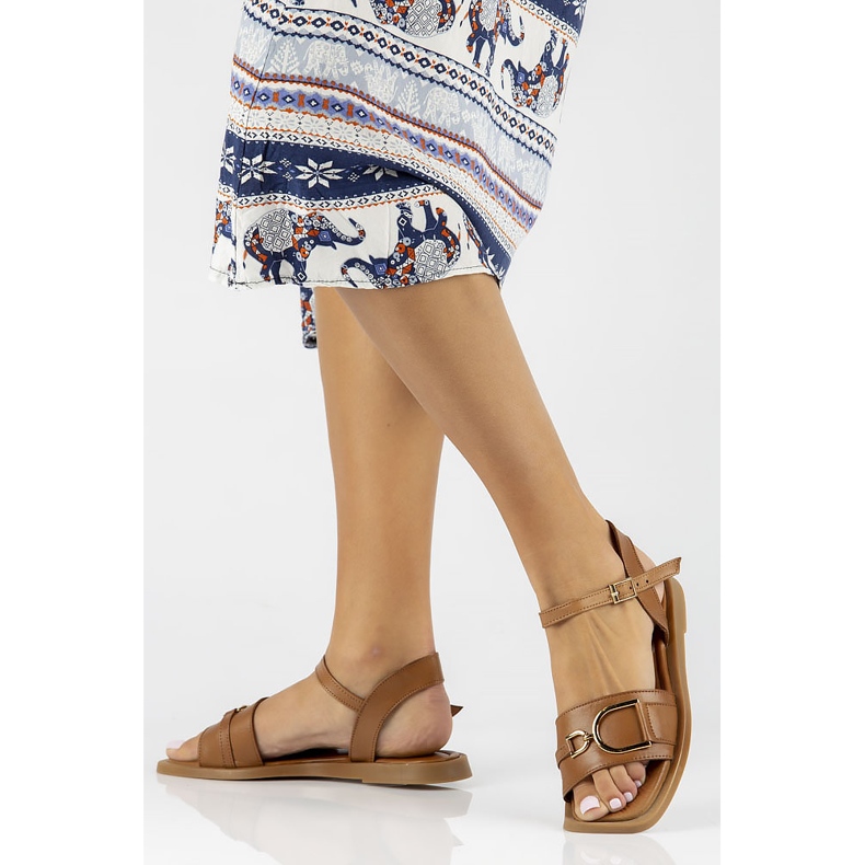 Kožne sandale Filippo DS3901 / 22 Br smeđe smeđa 2