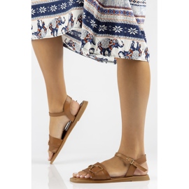 Kožne sandale Filippo DS3901 / 22 Br smeđe smeđa 1