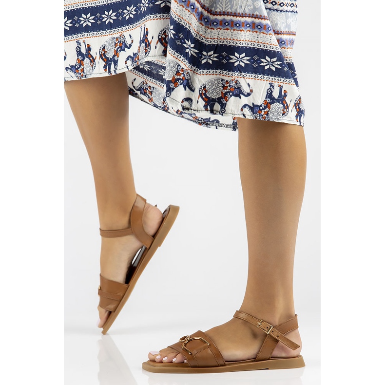 Kožne sandale Filippo DS3901 / 22 Br smeđe smeđa 1