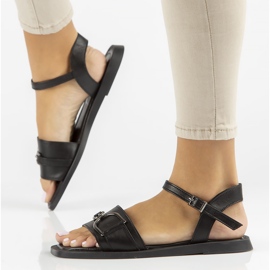 Kožne sandale Filippo DS3901 / 22 Bk crne crna 1