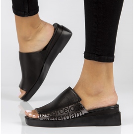 Kožne papuče Filippo DK3921 / 22 Bk crne crno 2