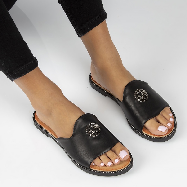 Filippo DK3668 / 22 Bk crne papuče crno 2