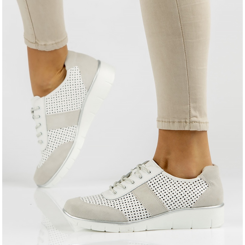 Kožne cipele Filippo DP028 / 22 Wh bijele bijela 1