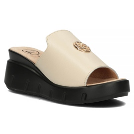 Kožne papuče Filippo DK3596 / 22 Bež 2