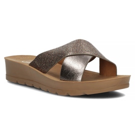 Filippo DK3611 / 22 Gn gunmetalne papuče srebro siva 1