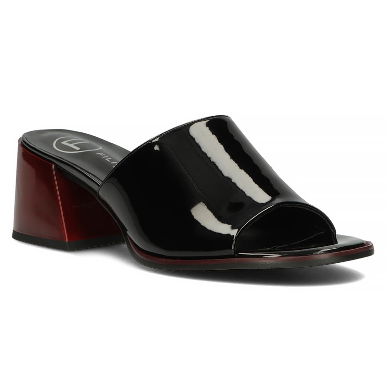 Kožne papuče Filippo DK3722 / 22 Bk crne crna 1
