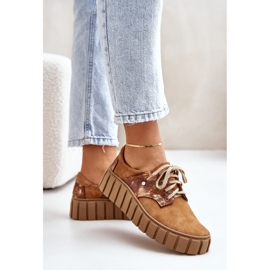 Antilop cipele na smeđoj platformi za hipnozu smeđa 1