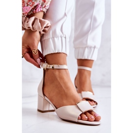 Sergio Leone Kožne sandale s bež ukrasom Floren 1