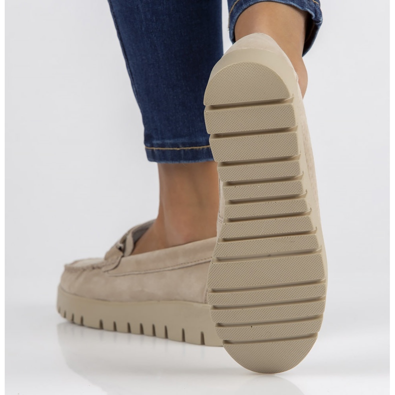 Kožne mokasinke Filippo DP3334 / 22 Bež 2