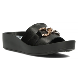 Kožne papuče Filippo DK3590 / 22 Bk crne crno 3