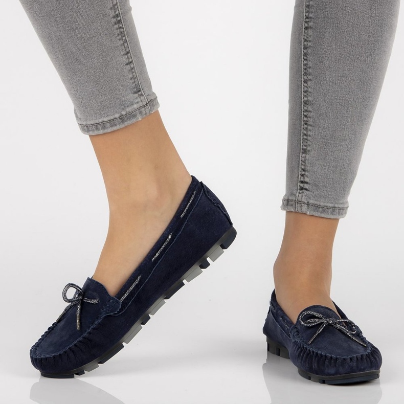 Kožne mokasinke Filippo DP1203 / 20 Nv tamnoplave tamnoplava 1