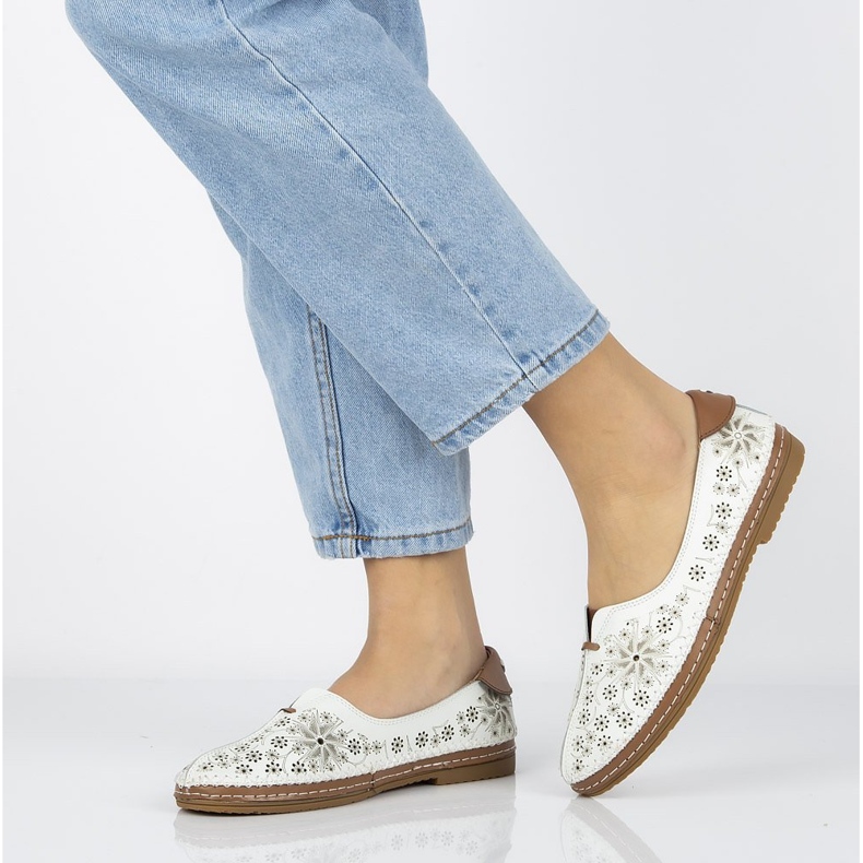 Kožne cipele Filippo DP1224 / 20 Wh bijele bijela 1