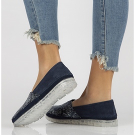 Kožne cipele Filippo DP2147 / 22 Nv tamnoplave mornarsko plava 2