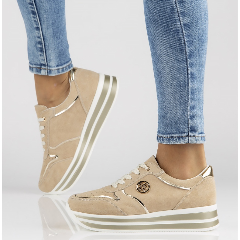 Kožne tenisice Filippo DP3682 / 22 Bež 1