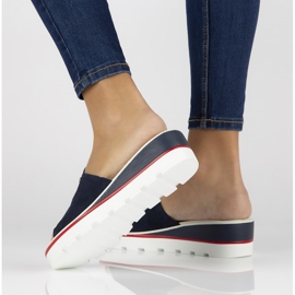 Kožne papuče Filippo DK3635 / 22 Nv tamnoplave tamnoplava 1