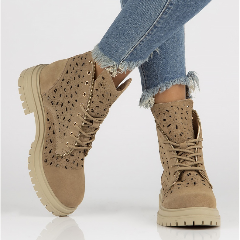 Kožne čizme Filippo DBT3717 / 22 Bež 1