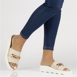 Kožne papuče Filippo DK3597 / 22 Bež 1