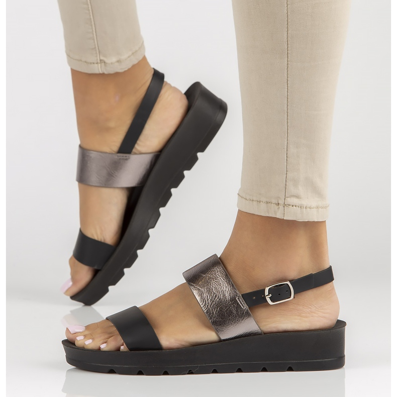 Filippo DS3612 / 22 Bk crne sandale crno srebro 1