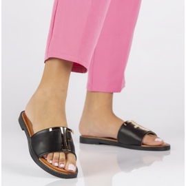 Filippo DK2103 / 22 Bk crne papuče crna zlatni 1