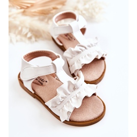 S.Barski Dječje sandale s čičak bijelim Lussia bijela 4