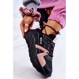 Ženske tenisice Memory Foam Big Star JJ274599 crno-ružičasta 2