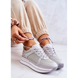 PG1 Ženske klasične sportske cipele na klin napredne sive boje srebro siva 1