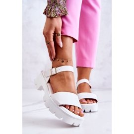 PS1 Kožne sandale s visokom potpeticom bijele sovjetske boje bijela 1