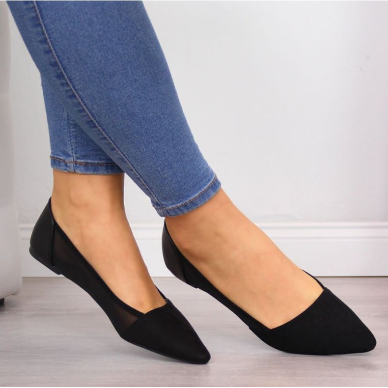 Ženske balerine Spitz Black Lakes crna 2