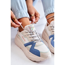 Ženske tenisice Memory Foam Big Star JJ274600 Bež-plava bijela 1