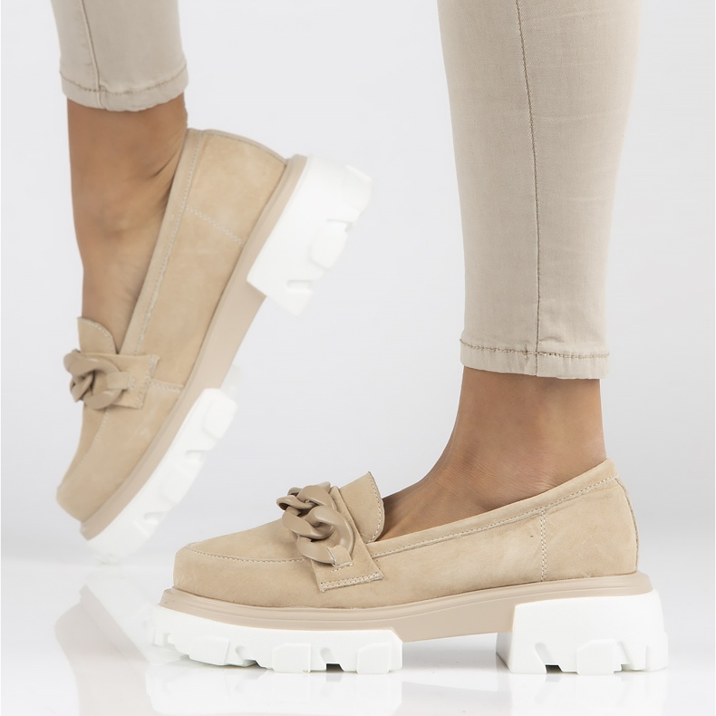 Kožne cipele Filippo DP3718 / 22 Bež 2