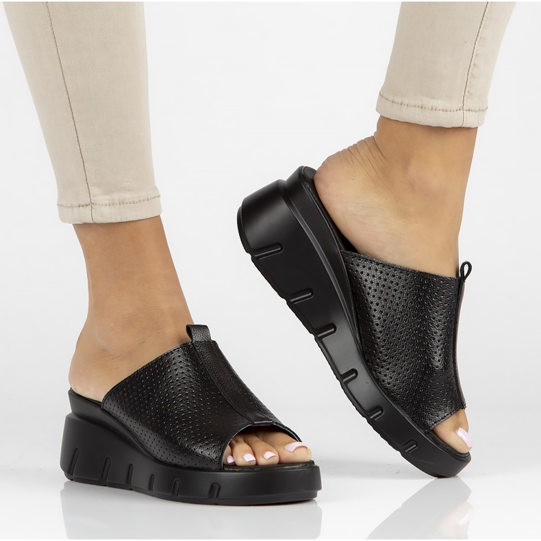 Kožne papuče Filippo DK3594 / 22 Bk crne crna 1