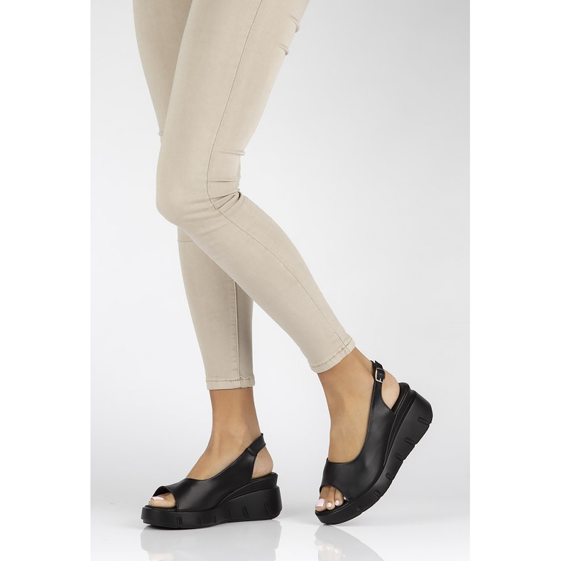 Kožne sandale Filippo DS3595 / 22 Bk crne crna 1