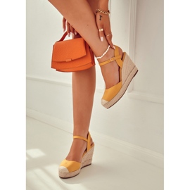 FW1 Ženske espadrile na pletenoj platformi Žuti Canillo žuta boja 1