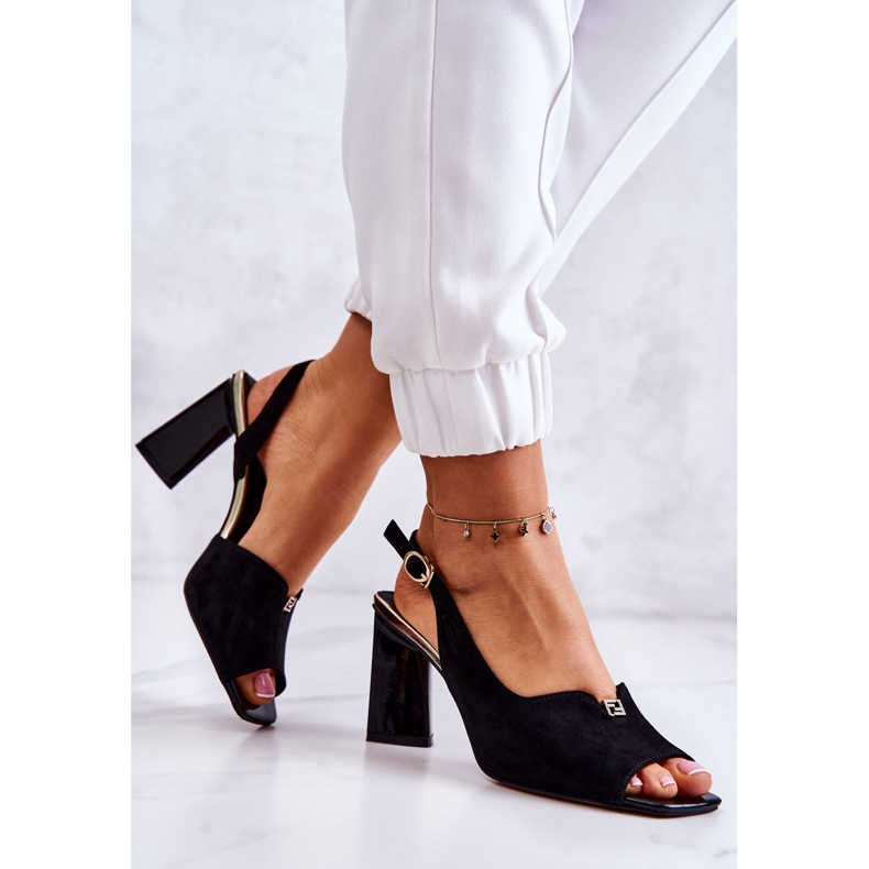 S.Barski Antilop crne fiorine sandale na traci crna 2