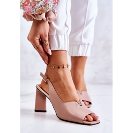 S.Barski Bež fiorine sandale na šanku 1