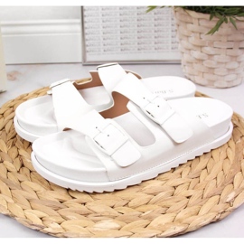 Gumene papuče s bijelim kopčama u S.Barski bijela 2