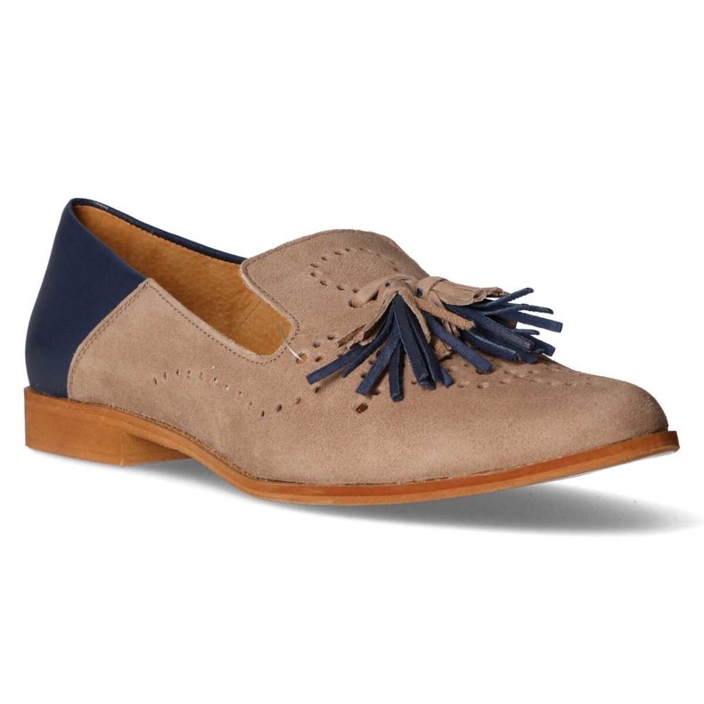 Loaferice Filippo 04484-04 / 00-5 Bež antilop + tamnoplava 1
